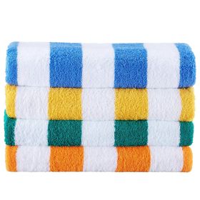 Beach Towel 4 Pack Large Pool Towel 30 x 60 in 100% Cotton Swimming Towel
