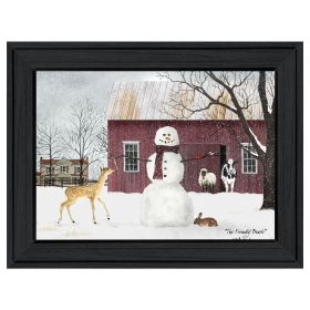 "The Friendly Beasts" By Billy Jacobs, Ready to Hang Framed Print, Black Frame