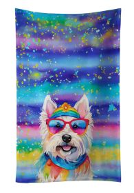 Westie Hippie Dawg Kitchen Towel Dish Cloths Guest Hand Towel Decorative Bathroom Towel for Face,Tea, Dishcloth, Kitchen and Bath