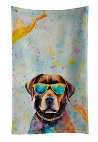 Chocolate Labrador Hippie Dawg Kitchen Towel Dish Cloths Guest Hand Towel Decorative Bathroom Towel for Face,Tea, Dishcloth, Kitchen and Bath