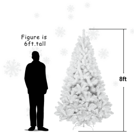 White Christmas Tree (Option: 8ft PVC white tree)