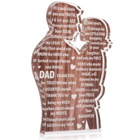 Daughter To Dad,Heartfelt Acrylic Plaque - Father's Day,Birthday Gift,Amazon Is Banned,652-10511-P (Option: 65210511P)