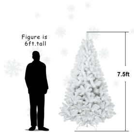 White Christmas Tree (Option: 75ft PVC white tree)