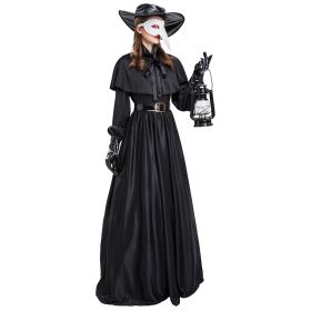 Halloween Medieval Steam Punk Plague Doctor Costume Beak Crow Long Mouth Mask (Option: Style 2-S)