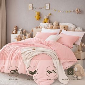 Three-piece Bedding Set With Solid Color Quilt Cover And Pillowcase, Three-piece Bedding Set - Super Soft Microfiber Hotel Series - Brushed Super (Option: 263cmx229cm 4pcs)