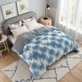 Blue Suede Camouflage Comforter (Option: Queen)