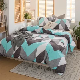 3pcs Duvet Cover Set King Duvet Coverx1 Pillowcasex2 Extremely Diverse Styles (Option: Geometry)