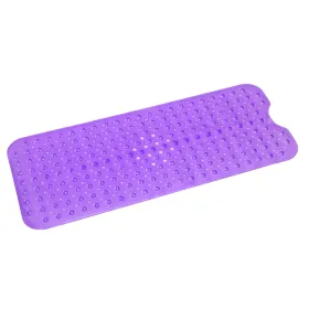 Bath Tub Mat Non-Slip Shower Mat BPA-Free Massage Anti-Bacterial With Suction Cups Washable (Option: Purple)