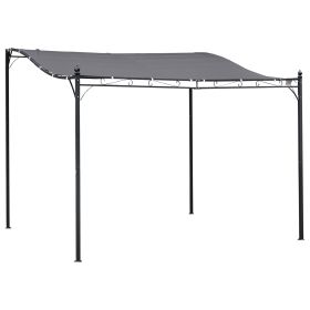 Weatherproof  Oasis 10x10 Gray Gazebo Canopy Shelter With Patio Flair (Option: Gray)