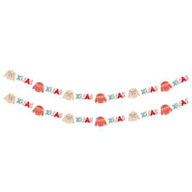 24PCS Christmas Banner Paper Christmas Sign Garland Gingerbread Man Snowman Hanging Christmas Bunting Garland For Christmas Party Decorations Xma (Option: Sweater)