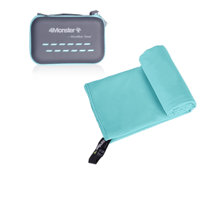 Camping Towels Super Absorbent, Fast Drying Microfiber Travel Towel, Ultra Soft Compact Gym Towel ,Sport Towel (Color: Acid blue, size: XXL 90x180cm)