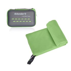 Camping Towels Super Absorbent, Fast Drying Microfiber Travel Towel, Ultra Soft Compact Gym Towel ,Sport Towel (Color: Green, size: XS 30x50cm)