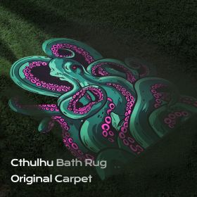 Octopus Bathroom Rug Non-Slip Mat -, Microfiber Absorbent Octopus Rug Non-Slip Backing (Color: green-A)