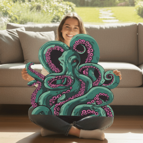 Green And Purple Cthulhu Rugs Water Absorbent Bath Mat Octopus Anime Rug Graphic Gothic Bathroom Rugs Fantasy Decorate, Non Slip Backing (Color: Green, size: 25*27in)