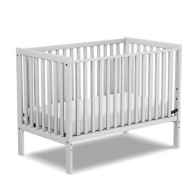 Baby Crib 5-in-1 Convertible,   Non-Toxic Finish, Simplistic Nursery Furniture (Color: White)