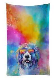 Old English Sheepdog Hippie Dawg Kitchen Towel Dish Cloths Guest Hand Towel Decorative Bathroom Towel for Face,Tea, Dishcloth, Kitchen and Bath (Default: Default)