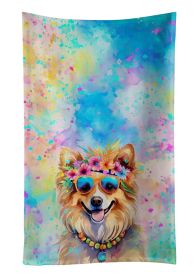 Pomeranian Hippie Dawg Kitchen Towel Dish Cloths Guest Hand Towel Decorative Bathroom Towel for Face,Tea, Dishcloth, Kitchen and Bath (Default: Default)