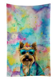 Cairn Terrier Hippie Dawg Kitchen Towel Dish Cloths Guest Hand Towel Decorative Bathroom Towel for Face,Tea, Dishcloth, Kitchen and Bath (Default: Default)