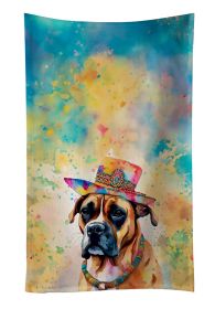 Boxer Hippie Dawg Kitchen Towel Dish Cloths Guest Hand Towel Decorative Bathroom Towel for Face,Tea, Dishcloth, Kitchen and Bath (Default: Default)