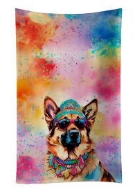 German Shepherd Hippie Dawg Kitchen Towel Dish Cloths Guest Hand Towel Decorative Bathroom Towel for Face,Tea, Dishcloth, Kitchen and Bath (Default: Default)