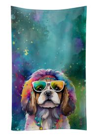 Shih Tzu Hippie Dawg Kitchen Towel Dish Cloths Guest Hand Towel Decorative Bathroom Towel for Face,Tea, Dishcloth, Kitchen and Bath (Default: Default)