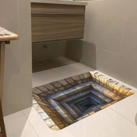 3D Optical Illusion Doormat Non-Slip Welcome Mat Realistic Stone Step Design Indoor/Outdoor Entrance Rug Easy Clean Durable Decor (size: 24 inches X 16 inches)