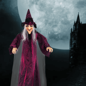 71in Life Size Hanging Witch Talking Halloween Everyday Decoration (Option: As picture)
