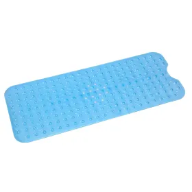 Bath Tub Mat Non-Slip Shower Mat BPA-Free Massage Anti-Bacterial With Suction Cups Washable (Option: Blue)