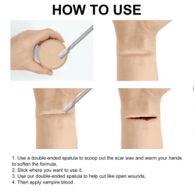 SFX Makeup Kit, Makeup Props Scar Makeup Scary Atmosphere Party Makeup Set (Option: 3pcs)